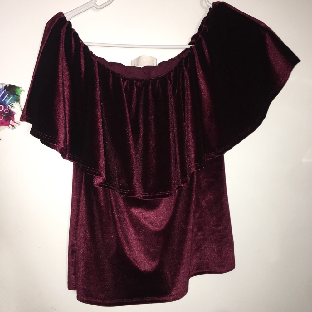 Velvet off the shoulder